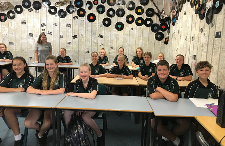 Eager learners - A year 7 class on day one.