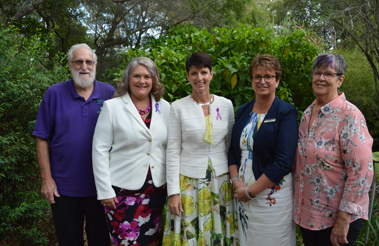 Attending the International Women’s Day Breakfast, Kevin Stores (Chairman of the Botanic Gardens), Meryl Swanson, MP, Kate Washington, MP, Deb Dibley (Principal, Hunter River High), and Colleen Whittle (Manager, Port Stephens Family and Neighbourhood Services)