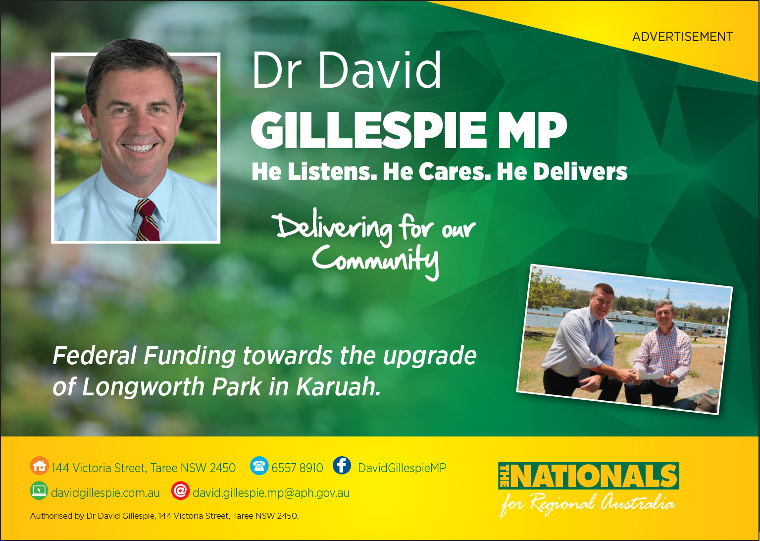 Dr David Gillespie MP -Member for Lyne