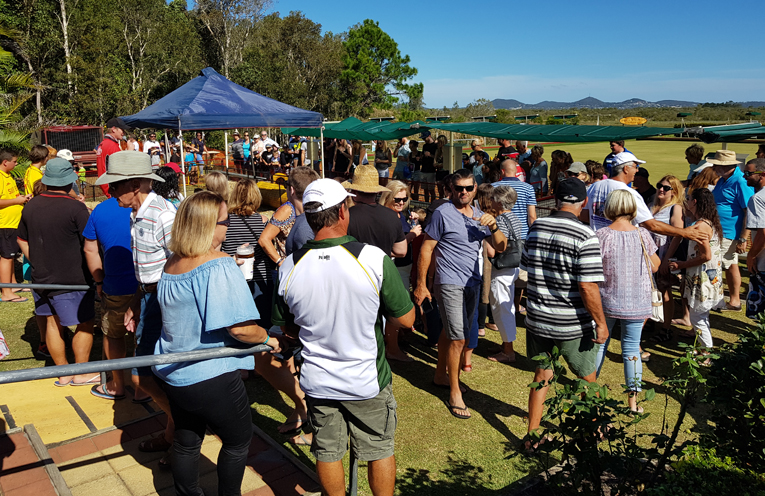 TEA GARDENS COUNTRY CLUB: Pigs draw big crowd.