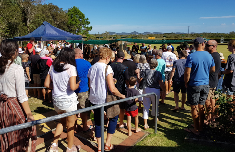 TEA GARDENS COUNTRY CLUB: Pigs draw big crowd.