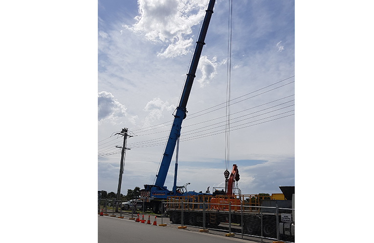 TEA GARDENS WATERFRONT: Construction begins on new pontoon opposite the Ice Cream Shack.