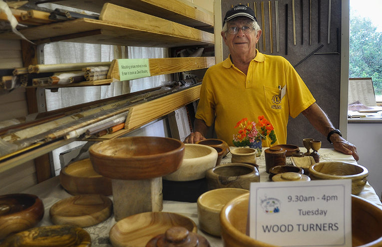 MYALL ART AND CRAFT CENTRE: Woodturning Group’s Peter Webb.