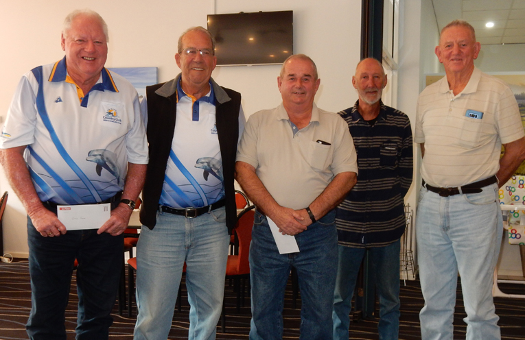 "Team of the Year", Garry Porter, John Moore, Mark Nightingale, Stewart Sturrock at their presentation with Ross Barry, Vice President. ( absent; Doug Naylor Skip).