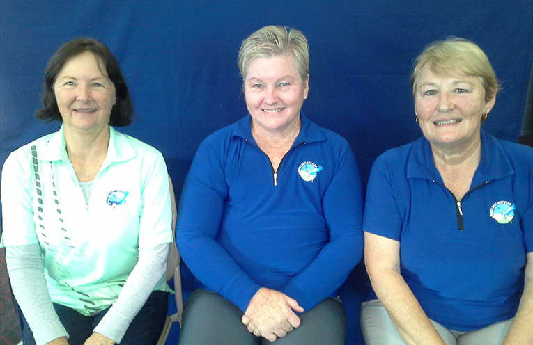 Winners of June Monthly Medals Dawn Gough, Cathy Griffith and Debbie Matheson.