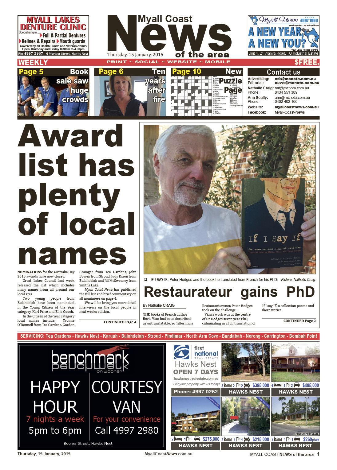 Myall Coast News edition 15 January 2015