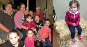TOGETHER: Robert, Rebecca and Sophie Grills, Myall Coast Catholic Parish Coordinator Sr Libbey Byrne, St Joseph’s Bulahdelah Principal Joanne Trotter with Jordan, Zoe, Lynelle and Wendy Grills.
