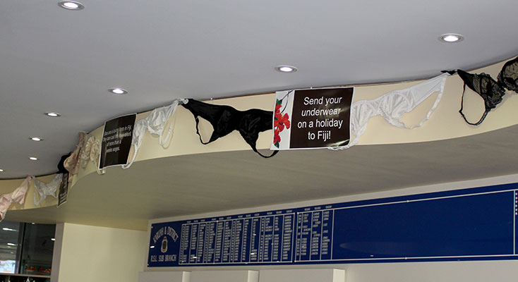 Karuah RSL Foyer has a vast collection of residents Bras destined for Fiji.