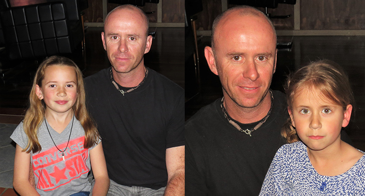 SPECIAL TIME: Sean Sullivan and his daughter Polly.  (left) TOGETHER: Sean Sullivan with his daughter Mindy.(right)
