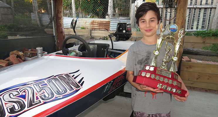 CHAMPION: Powerboat racer Riley Ford wins State Title. 