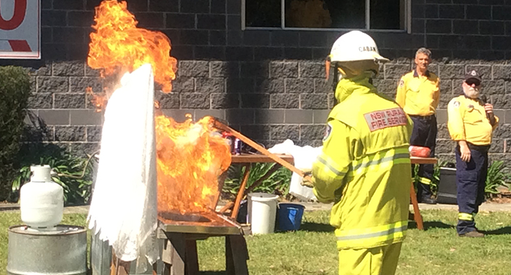 A kitchen fire simulation that will be recreated again this weekend.