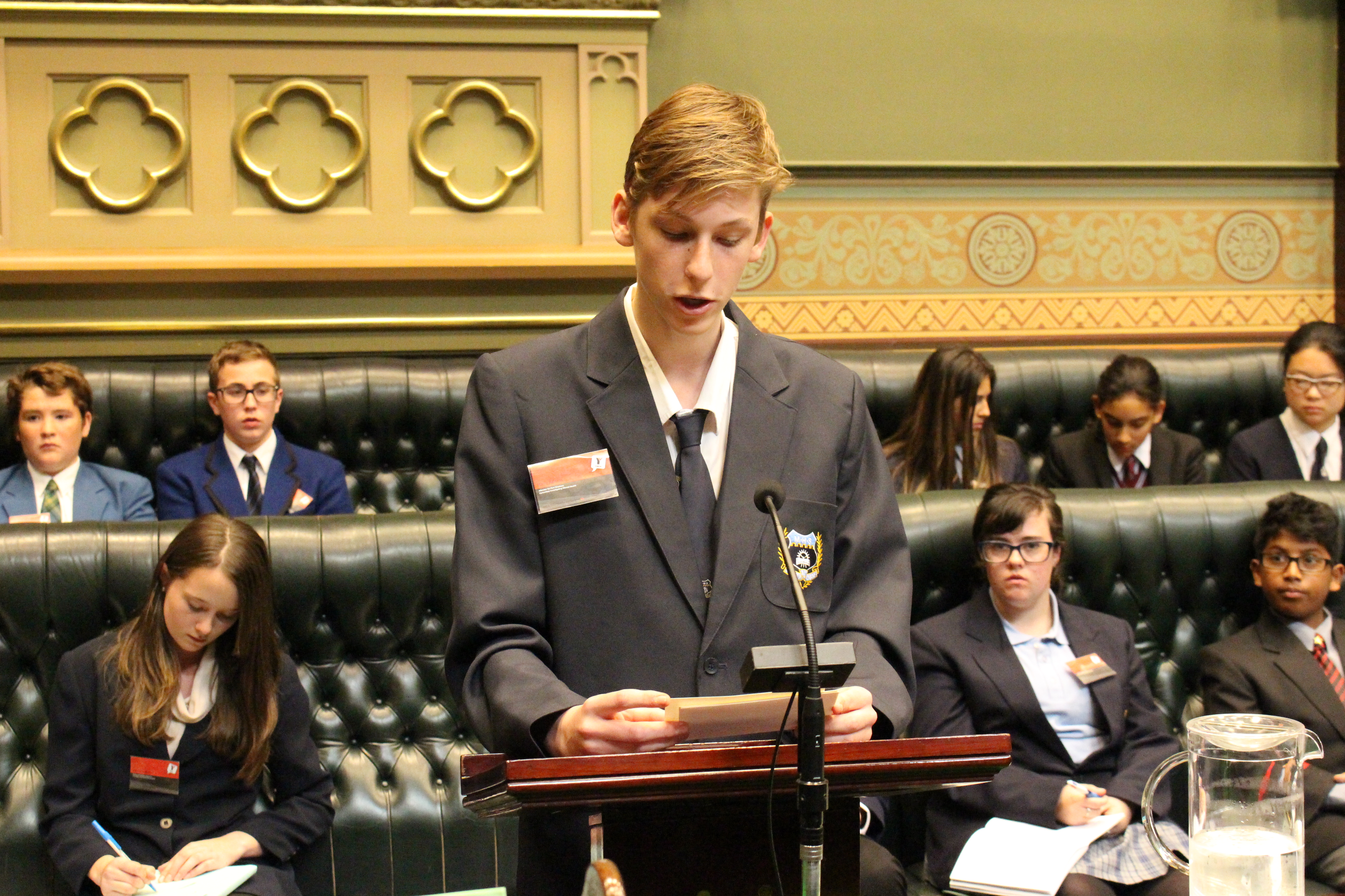 Harry Adnam YMCA Junior Parliament Representative. (Photo courtesy of Paula Adnam)