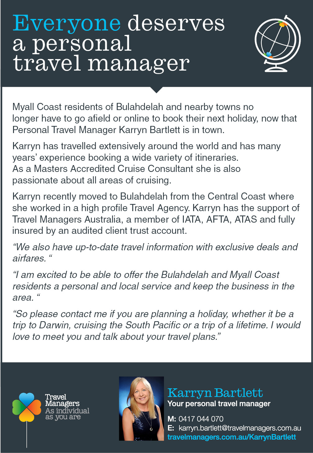 Karryn Bartlett Travel Manager