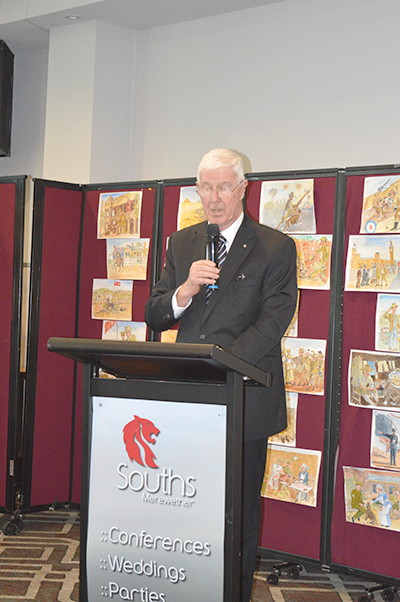 Retired Vice Marshall Treloar launches the book.