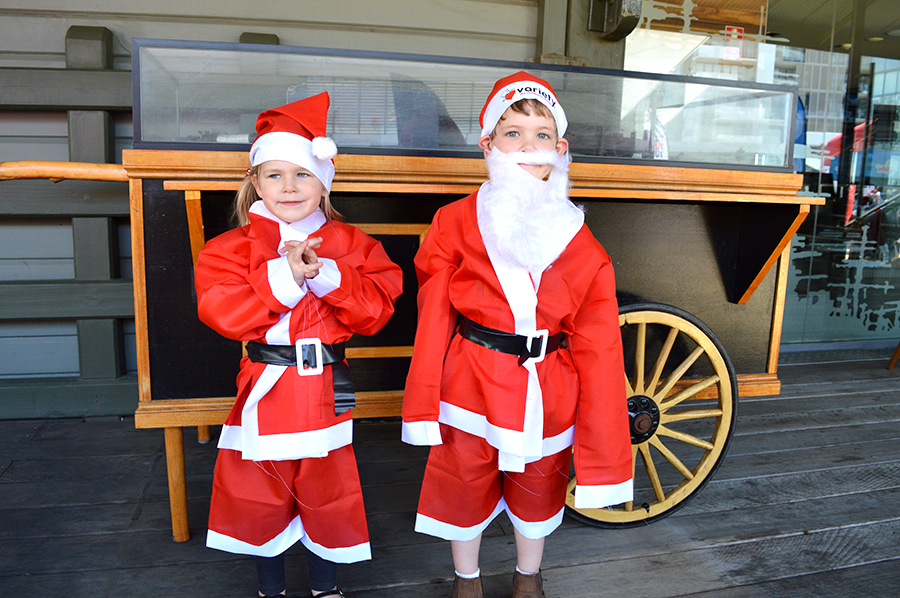 Medowie children dressed up as Santa too.