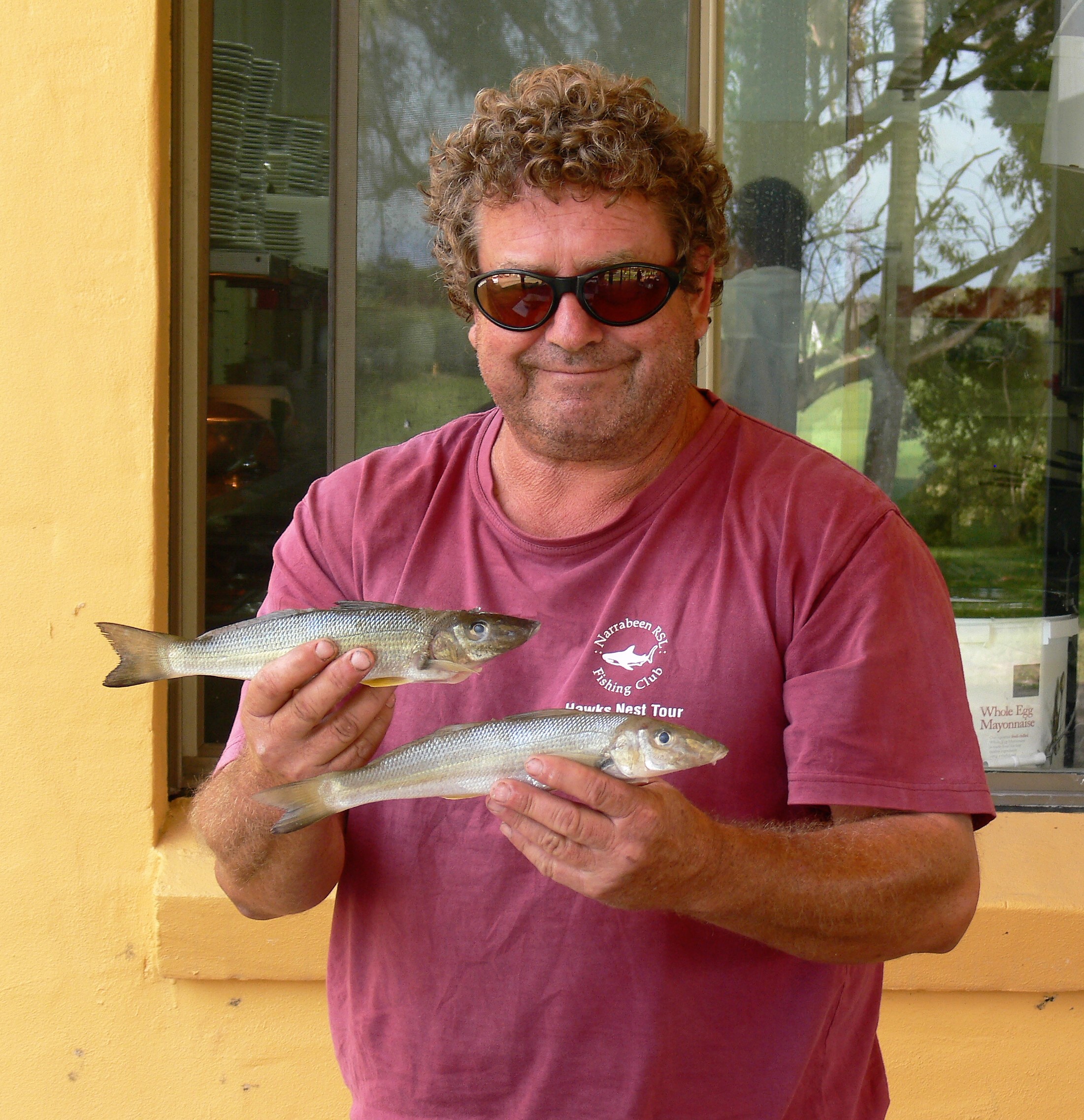 Andrew Sharp displaying some of his winning catch, whiting.