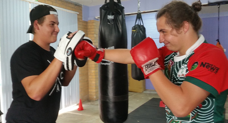 YOUNG BOXERS: Jyson Wolfram and Mitchell Pinch. 