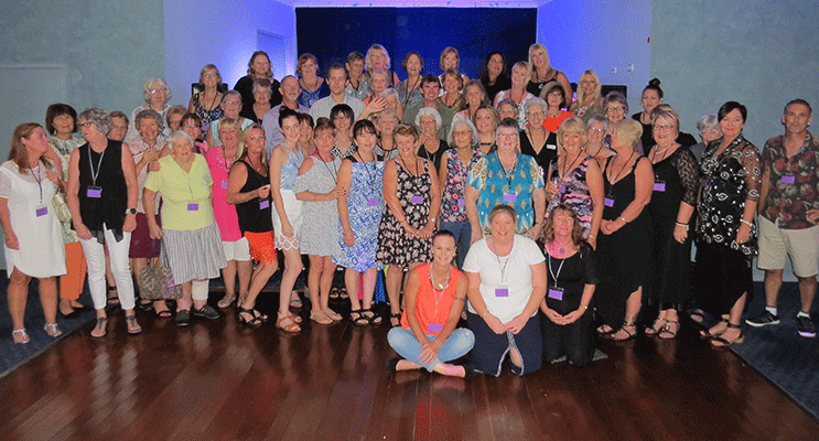 Great Lakes Aged Care staff at the 25-year reunion held at Bulahdelah Bowling Club.