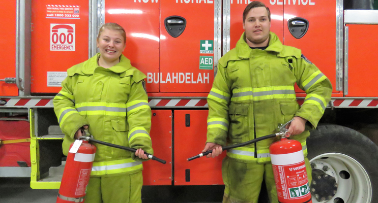 Stay Safe: RFS members Meagan Terry and Jake Blanch urge residents to make winter home safety a top priority.