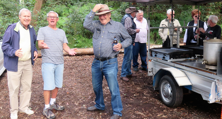 The Probus boys at the barbecue.