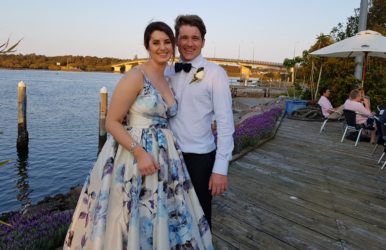 WEDDING BELLS: Jenna Fidden and Nathanial Menzie.