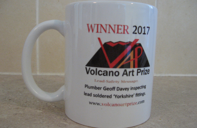 Geoff’s Volcano Art Prize coffee mug.